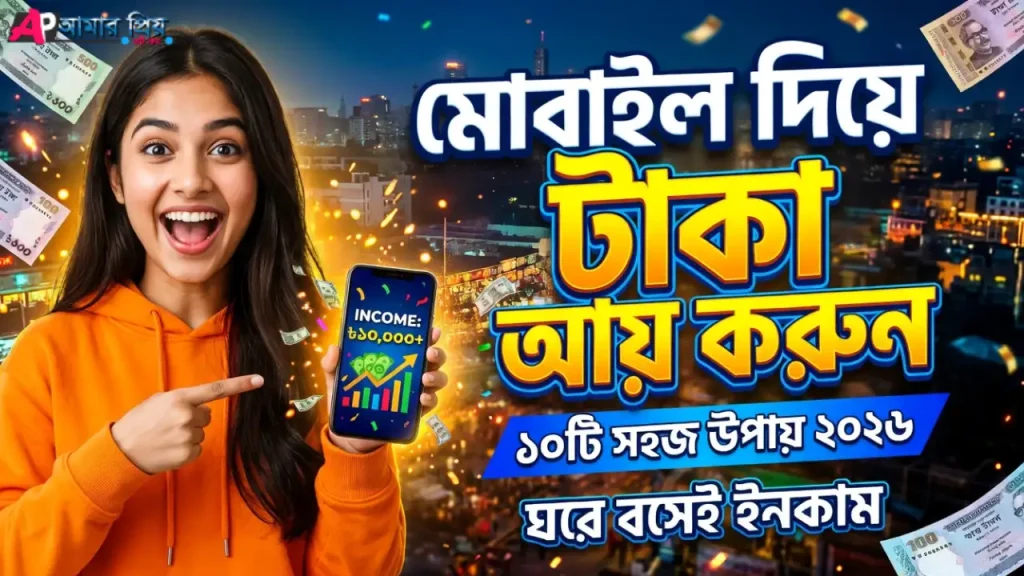 মোবাইল দিয়ে টাকা আয় করার সহজ উপায় ২০২৬