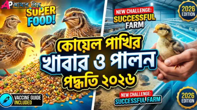 কোয়েল পাখির খাবার খাওয়ানো এবং ভ্যাকসিন দেওয়ার নিয়ম ২০২৬
