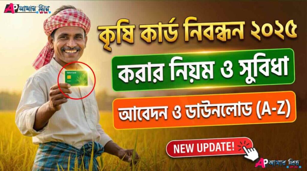 কৃষি কার্ড করার নিয়ম ও স্মার্ট কৃষি কার্ড অনলাইন আবেদন ২০২৫