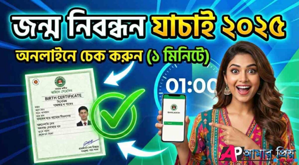 Online Birth Certificate Check BD - জন্ম নিবন্ধন যাচাই ও ডাউনলোড ২০২৫