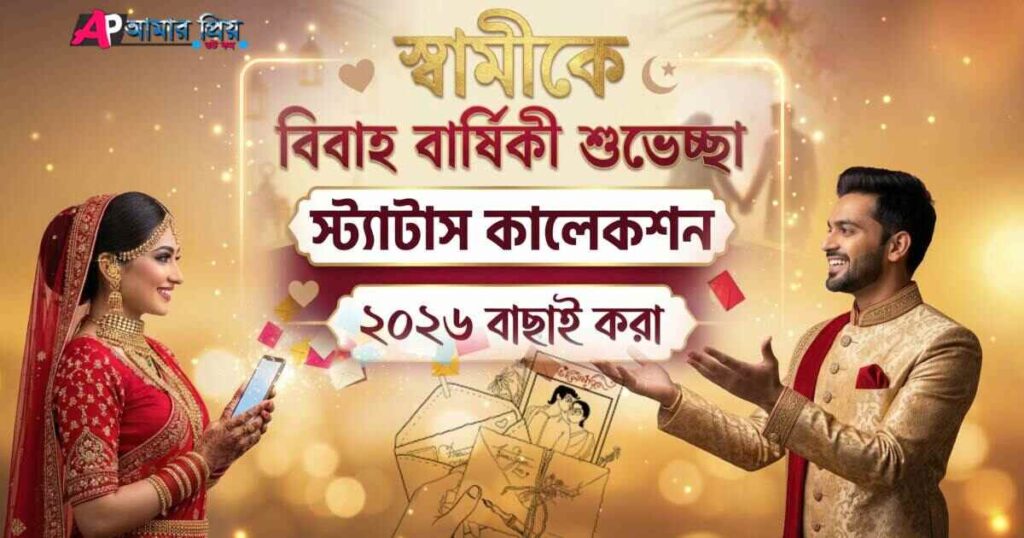 স্বামীকে বিবাহ বার্ষিকী শুভেচ্ছা ও রোমান্টিক স্ট্যাটাস ছবি ২০২৬