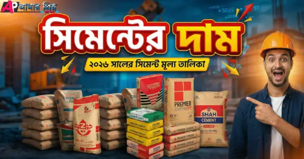 ২০২৬ সালের আজকের সিমেন্টের দাম, শাহ, হোলসিম, বসুন্ধরা সহ সকল ব্র্যান্ডের আপডেট বাজার দর।