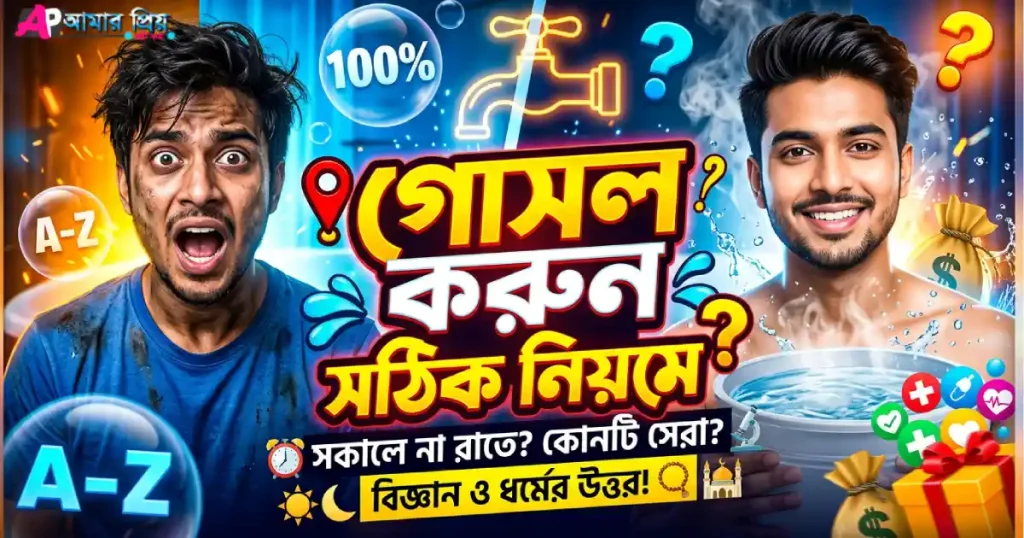 সকালে নাকি রাতে গোসল করা ভালো এবং গোসলের সঠিক নিয়ম