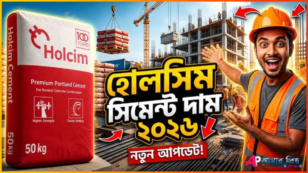 হোলসিম সিমেন্ট দাম ২০২৬ বাংলাদেশে প্রতি বস্তা