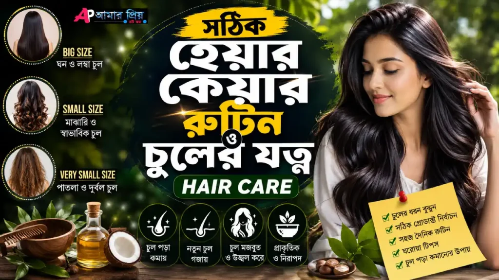 চুলের ধরন অনুযায়ী সঠিক হেয়ার কেয়ার রুটিন এবং ঘরোয়া উপায়ে চুলের যত্ন